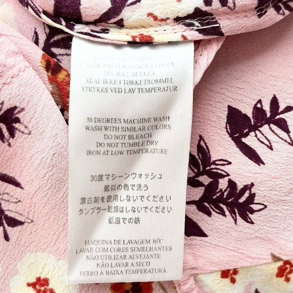 by TiMo Pink Floral Midi Dress Short Puff Sleeves‎ Bloom 50s Print, Size Small - Picture 16 of 16